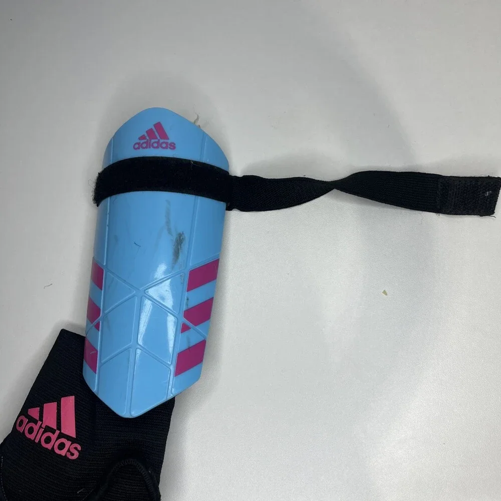 Adidas Soccer Ghost Youth Shin Guards Size Small Blue Pink Pair Age 3-5